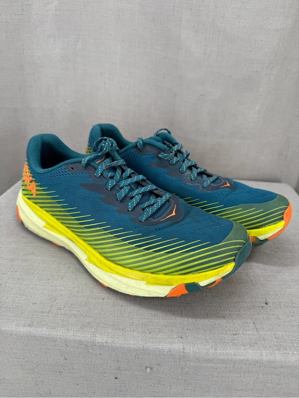 HOKA Men's Torrent 2, Mesh Blue Coral Evening Primrose Trainers, Size 10.5